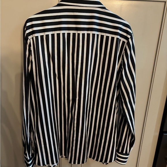 Karl Lagerfeld Black and White Striped Dress Shirt - Picture 5 of 5
